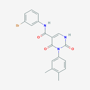 molecular formula C19H16BrN3O3 B11296056 N-(3-bromophenyl)-3-(3,4-dimethylphenyl)-2,4-dioxo-1,2,3,4-tetrahydropyrimidine-5-carboxamide 