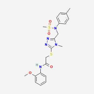 N-(2-methoxyphenyl)-2-[(4-methyl-5-{[(4-methylphenyl)(methylsulfonyl)amino]methyl}-4H-1,2,4-triazol-3-yl)sulfanyl]acetamide