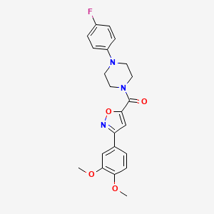 [3-(3,4-Dimethoxyphenyl)-1,2-oxazol-5-yl][4-(4-fluorophenyl)piperazin-1-yl]methanone