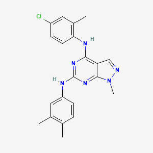 N~4~-(4-chloro-2-methylphenyl)-N~6~-(3,4-dimethylphenyl)-1-methyl-1H-pyrazolo[3,4-d]pyrimidine-4,6-diamine