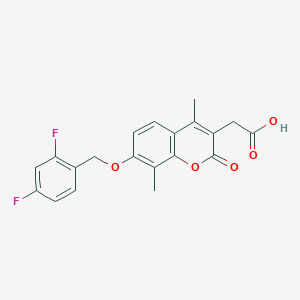 {7-[(2,4-difluorobenzyl)oxy]-4,8-dimethyl-2-oxo-2H-chromen-3-yl}acetic acid