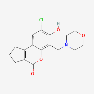 molecular formula C17H18ClNO4 B11296194 8-chloro-7-hydroxy-6-(morpholin-4-ylmethyl)-2,3-dihydrocyclopenta[c]chromen-4(1H)-one 