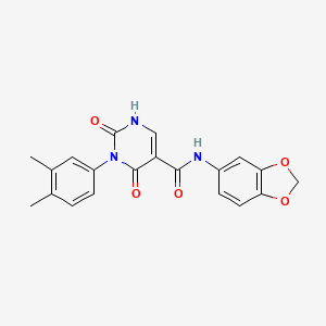 N-(1,3-benzodioxol-5-yl)-3-(3,4-dimethylphenyl)-2,4-dioxo-1H-pyrimidine-5-carboxamide