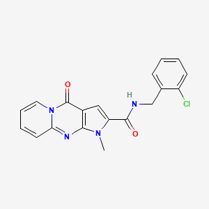 molecular formula C19H15ClN4O2 B11296241 N-(2-chlorobenzyl)-1-methyl-4-oxo-1,4-dihydropyrido[1,2-a]pyrrolo[2,3-d]pyrimidine-2-carboxamide 