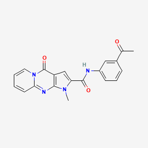 molecular formula C20H16N4O3 B11296244 N-(3-acetylphenyl)-1-methyl-4-oxo-1,4-dihydropyrido[1,2-a]pyrrolo[2,3-d]pyrimidine-2-carboxamide 