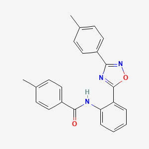 4-methyl-N-{2-[3-(4-methylphenyl)-1,2,4-oxadiazol-5-yl]phenyl}benzamide