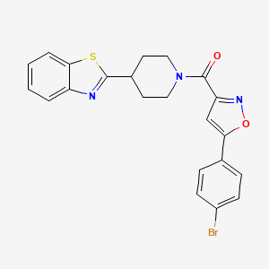 [4-(1,3-Benzothiazol-2-yl)piperidin-1-yl][5-(4-bromophenyl)-1,2-oxazol-3-yl]methanone