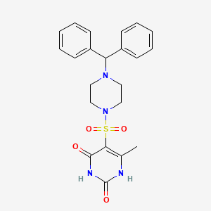 5-{[4-(diphenylmethyl)piperazin-1-yl]sulfonyl}-2-hydroxy-6-methylpyrimidin-4(3H)-one