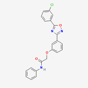 2-{3-[5-(3-chlorophenyl)-1,2,4-oxadiazol-3-yl]phenoxy}-N-phenylacetamide