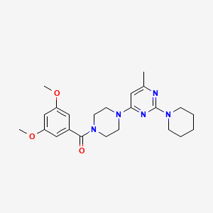 4-[4-(3,5-Dimethoxybenzoyl)piperazin-1-YL]-6-methyl-2-(piperidin-1-YL)pyrimidine