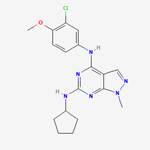 N~4~-(3-chloro-4-methoxyphenyl)-N~6~-cyclopentyl-1-methyl-1H-pyrazolo[3,4-d]pyrimidine-4,6-diamine