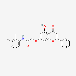 molecular formula C25H21NO5 B11296339 N-(2,3-dimethylphenyl)-2-[(5-hydroxy-4-oxo-2-phenyl-4H-chromen-7-yl)oxy]acetamide 