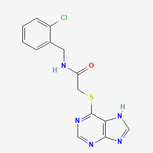 N-(2-chlorobenzyl)-2-(7H-purin-6-ylsulfanyl)acetamide