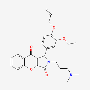 2-[3-(Dimethylamino)propyl]-1-[3-ethoxy-4-(prop-2-en-1-yloxy)phenyl]-1,2-dihydrochromeno[2,3-c]pyrrole-3,9-dione