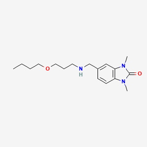 molecular formula C17H27N3O2 B11296380 5-{[(3-butoxypropyl)amino]methyl}-1,3-dimethyl-1,3-dihydro-2H-benzimidazol-2-one 