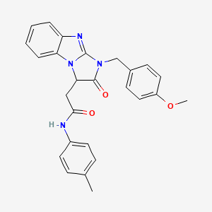 molecular formula C26H24N4O3 B11296384 2-[1-(4-methoxybenzyl)-2-oxo-2,3-dihydro-1H-imidazo[1,2-a]benzimidazol-3-yl]-N-(4-methylphenyl)acetamide 