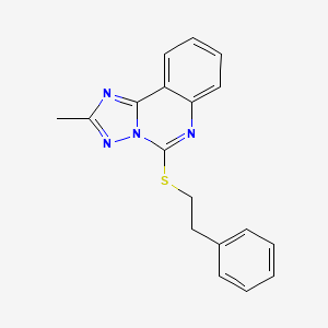 molecular formula C18H16N4S B11296401 2-Methyl-5-[(2-phenylethyl)thio][1,2,4]triazolo[1,5-c]quinazoline 