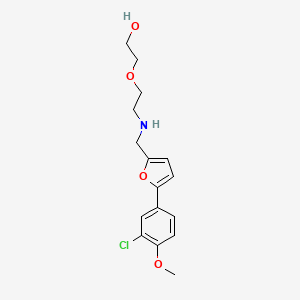 2-[2-({[5-(3-Chloro-4-methoxyphenyl)furan-2-yl]methyl}amino)ethoxy]ethanol