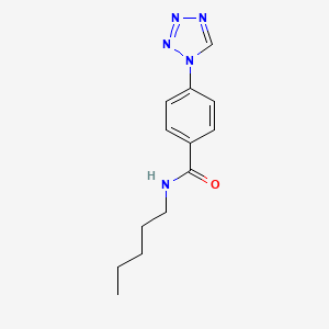 molecular formula C13H17N5O B11296413 N-pentyl-4-(1H-tetrazol-1-yl)benzamide 