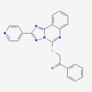 1-Phenyl-2-[(2-pyridin-4-yl[1,2,4]triazolo[1,5-c]quinazolin-5-yl)thio]ethanone