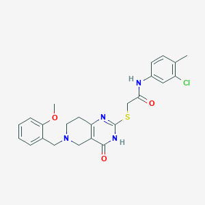 N-(3-chloro-4-methylphenyl)-2-{[6-(2-methoxybenzyl)-4-oxo-3,4,5,6,7,8-hexahydropyrido[4,3-d]pyrimidin-2-yl]sulfanyl}acetamide