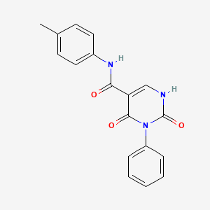 molecular formula C18H15N3O3 B11296475 N-(4-methylphenyl)-2,4-dioxo-3-phenyl-1,2,3,4-tetrahydropyrimidine-5-carboxamide 