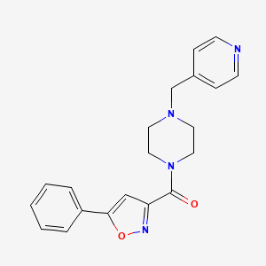 molecular formula C20H20N4O2 B11296489 (5-Phenyl-1,2-oxazol-3-yl)[4-(pyridin-4-ylmethyl)piperazin-1-yl]methanone 