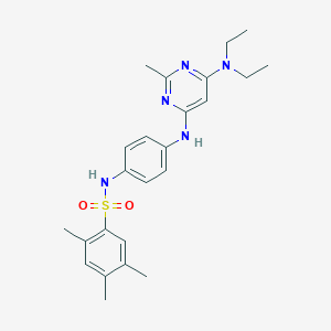 N-(4-((6-(diethylamino)-2-methylpyrimidin-4-yl)amino)phenyl)-2,4,5-trimethylbenzenesulfonamide