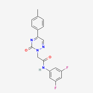 molecular formula C18H14F2N4O2 B11296508 N-(3,5-difluorophenyl)-2-[5-(4-methylphenyl)-3-oxo-1,2,4-triazin-2(3H)-yl]acetamide 