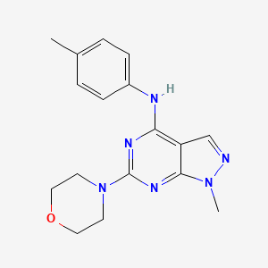 molecular formula C17H20N6O B11296519 1-methyl-N-(4-methylphenyl)-6-(morpholin-4-yl)-1H-pyrazolo[3,4-d]pyrimidin-4-amine 