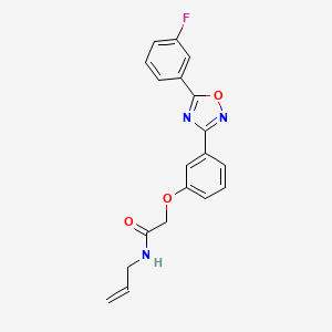 2-{3-[5-(3-fluorophenyl)-1,2,4-oxadiazol-3-yl]phenoxy}-N-(prop-2-en-1-yl)acetamide