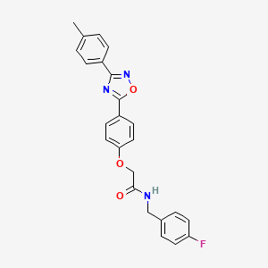 N-(4-fluorobenzyl)-2-{4-[3-(4-methylphenyl)-1,2,4-oxadiazol-5-yl]phenoxy}acetamide