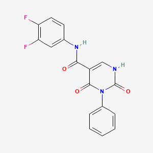 N-(3,4-difluorophenyl)-2,4-dioxo-3-phenyl-1,2,3,4-tetrahydropyrimidine-5-carboxamide