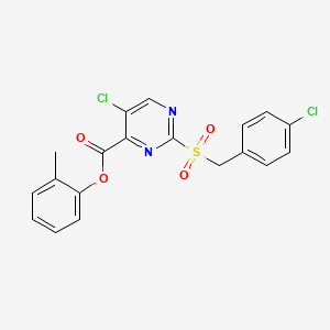 2-Methylphenyl 5-chloro-2-[(4-chlorobenzyl)sulfonyl]pyrimidine-4-carboxylate