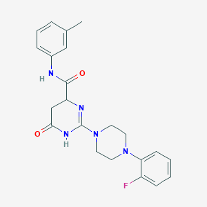 2-[4-(2-fluorophenyl)piperazin-1-yl]-N-(3-methylphenyl)-6-oxo-3,4,5,6-tetrahydropyrimidine-4-carboxamide