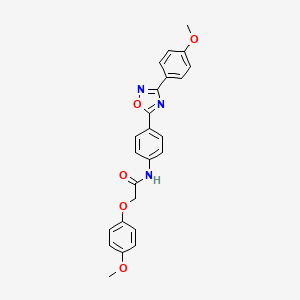 2-(4-methoxyphenoxy)-N-{4-[3-(4-methoxyphenyl)-1,2,4-oxadiazol-5-yl]phenyl}acetamide