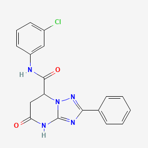 N-(3-chlorophenyl)-5-oxo-2-phenyl-4,5,6,7-tetrahydro[1,2,4]triazolo[1,5-a]pyrimidine-7-carboxamide