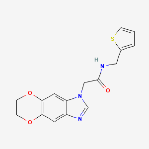 2-(6,7-dihydro-1H-[1,4]dioxino[2,3-f]benzimidazol-1-yl)-N-(2-thienylmethyl)acetamide