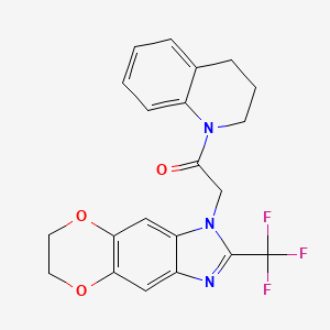 1-(3,4-dihydroquinolin-1(2H)-yl)-2-[2-(trifluoromethyl)-6,7-dihydro-1H-[1,4]dioxino[2,3-f]benzimidazol-1-yl]ethanone