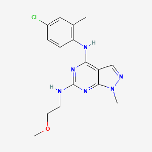 N~4~-(4-chloro-2-methylphenyl)-N~6~-(2-methoxyethyl)-1-methyl-1H-pyrazolo[3,4-d]pyrimidine-4,6-diamine