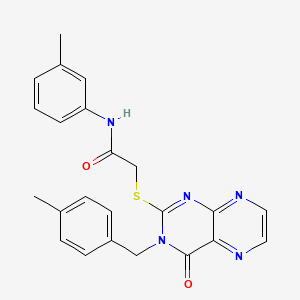 N-(3-methylphenyl)-2-({3-[(4-methylphenyl)methyl]-4-oxo-3,4-dihydropteridin-2-yl}sulfanyl)acetamide