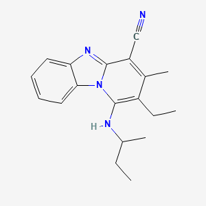 1-(Butan-2-ylamino)-2-ethyl-3-methylpyrido[1,2-a]benzimidazole-4-carbonitrile