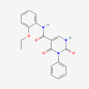 molecular formula C19H17N3O4 B11296767 N-(2-ethoxyphenyl)-2,4-dioxo-3-phenyl-1,2,3,4-tetrahydropyrimidine-5-carboxamide 