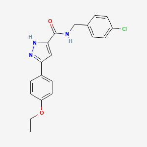 N-(4-chlorobenzyl)-5-(4-ethoxyphenyl)-1H-pyrazole-3-carboxamide