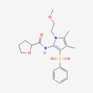 N-[1-(2-methoxyethyl)-4,5-dimethyl-3-(phenylsulfonyl)-1H-pyrrol-2-yl]tetrahydrofuran-2-carboxamide