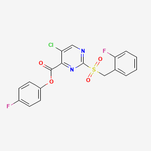 4-Fluorophenyl 5-chloro-2-[(2-fluorobenzyl)sulfonyl]pyrimidine-4-carboxylate