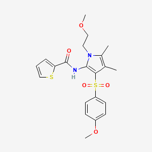 N-{1-(2-methoxyethyl)-3-[(4-methoxyphenyl)sulfonyl]-4,5-dimethyl-1H-pyrrol-2-yl}thiophene-2-carboxamide