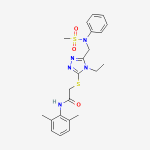 N-(2,6-dimethylphenyl)-2-[(4-ethyl-5-{[(methylsulfonyl)(phenyl)amino]methyl}-4H-1,2,4-triazol-3-yl)sulfanyl]acetamide