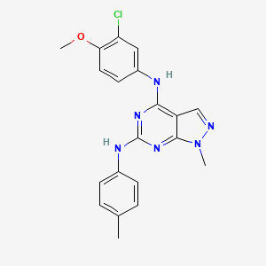 N~4~-(3-chloro-4-methoxyphenyl)-1-methyl-N~6~-(4-methylphenyl)-1H-pyrazolo[3,4-d]pyrimidine-4,6-diamine