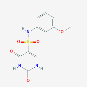 molecular formula C11H11N3O5S B11296867 2-hydroxy-N-(3-methoxyphenyl)-6-oxo-1,6-dihydropyrimidine-5-sulfonamide 